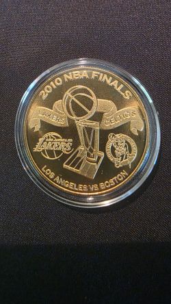 2010 NBA Finals Lakers Celtics Highland Mint Medallion w/ COA