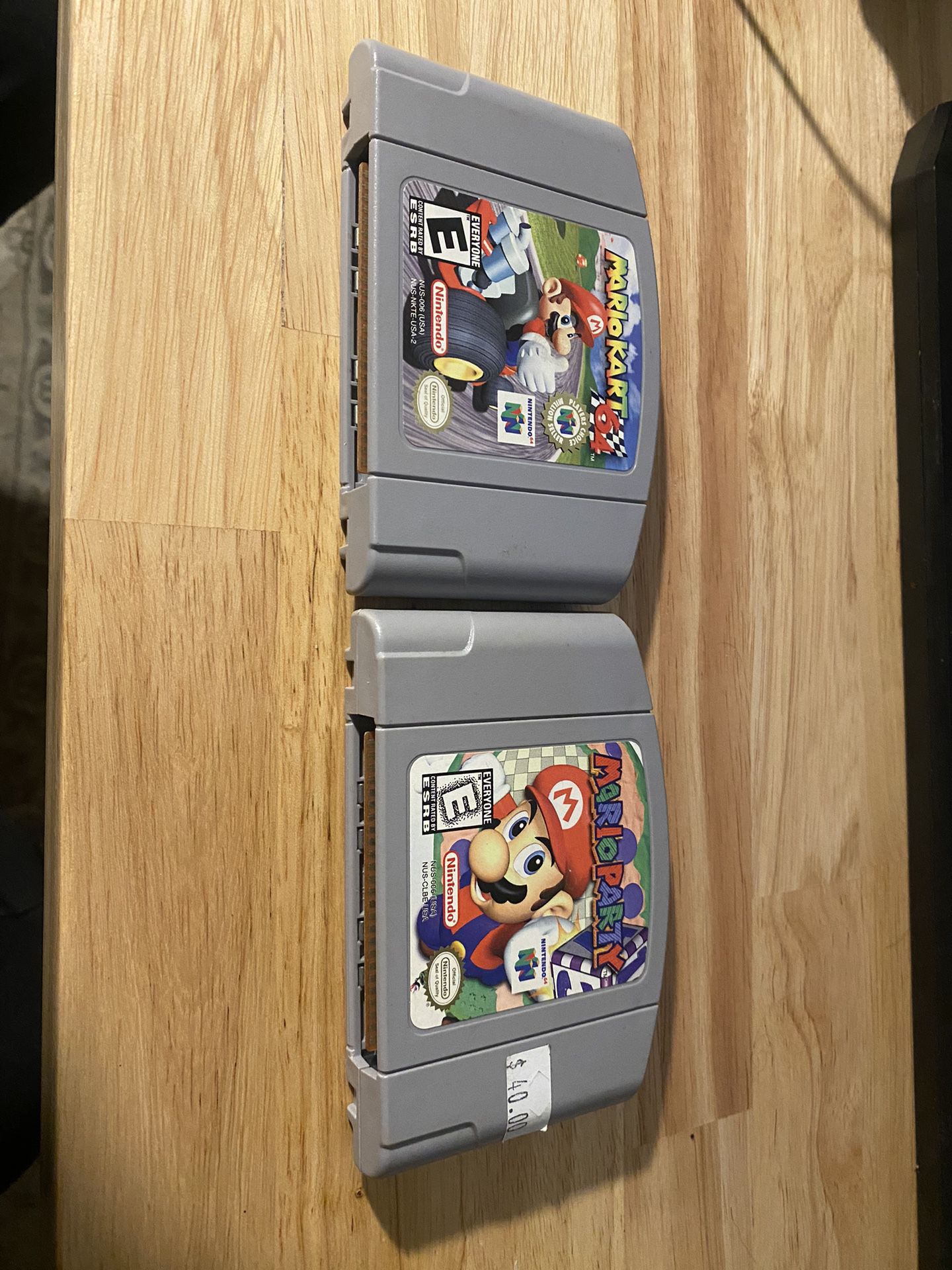 N64 Mario Cart And Mario Party 1 Authentic Original Cartridges 