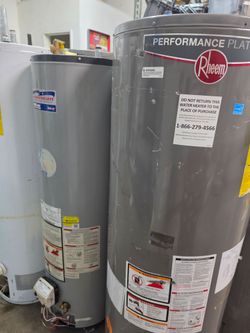 USED WATER HEATERS – LIMITED AVAILABILITY

Reliable, fully working used water heaters available while supplies last.

- 40-gallon and 50-gallon models