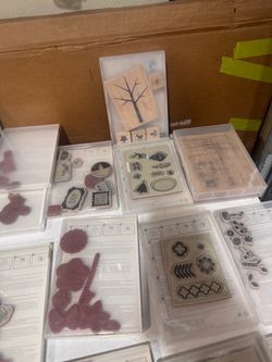 Lots of  Postcard Wood Stamp for Card Decorating