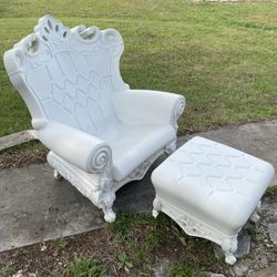 Queen Of Love Chair And Prince  Stool From Italy