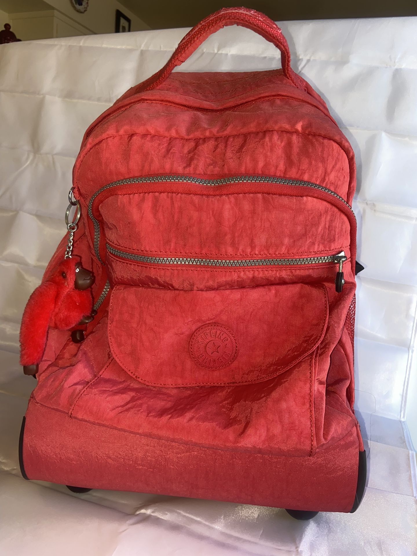 Kipling Alcatraz Garnet Luggage Laptop Wheeled Large Rolling Carry On Backpack