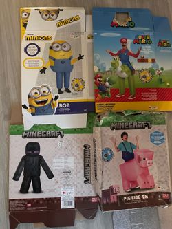 Kids inflatable costume super Mario Minecraft minion