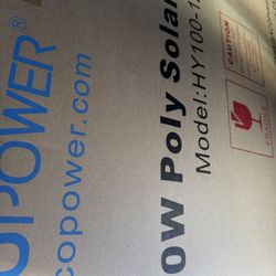 New Open Box 100w Solar Panel