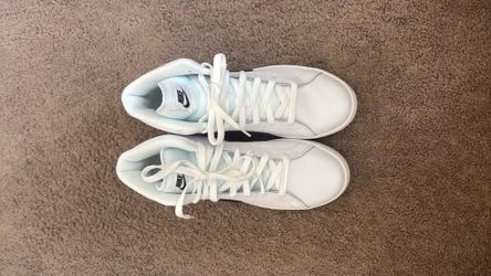 white nike court royal mid 2, men’s size 8.