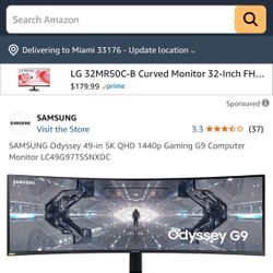 Gaming Monitor Curve Ultra White