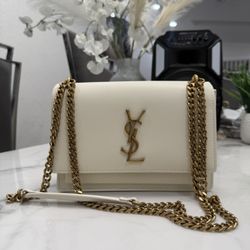 Saint Laurent Sunset Bag Gold And Beige 