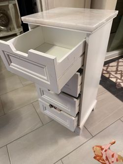 White cabinet - marble top
