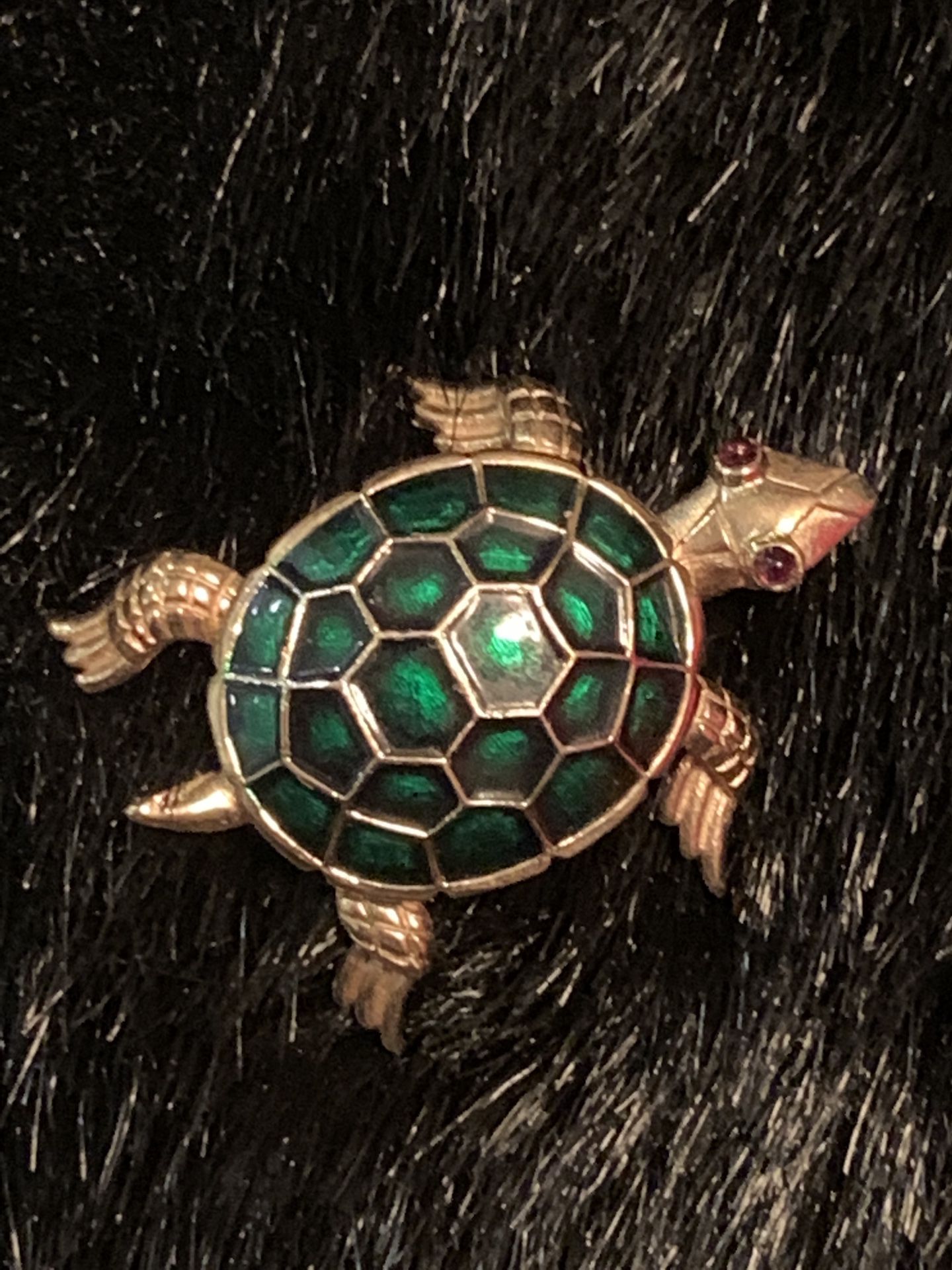 Trifari Turtle Brooch