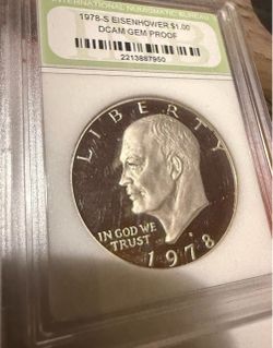 1978-S Eisenhower Dollar DCAM Gem Proof Slabbed