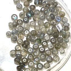 Donut Labradorite Beads Lot