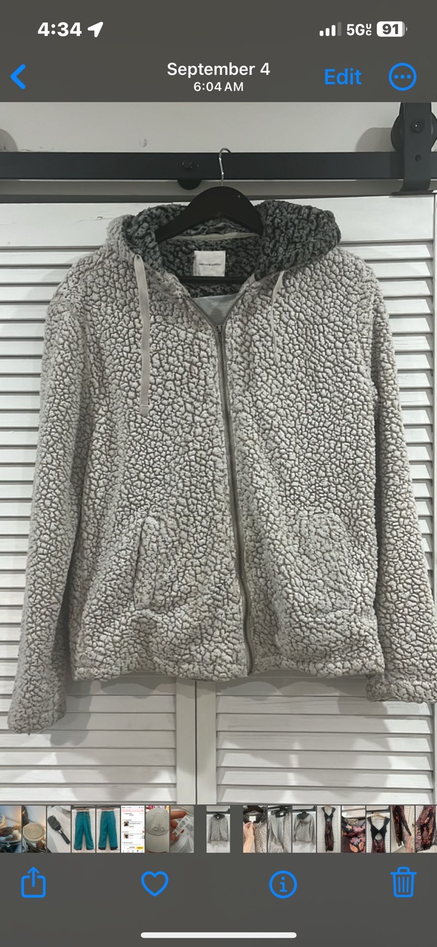 Sherpa Teddy Jacket Sweater Hoodie