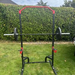 Squat Rack with Olympic Weights