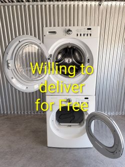 Free Delivery--Frigidaire Front Load Washer & Gas Dryer Set – Fully Working –