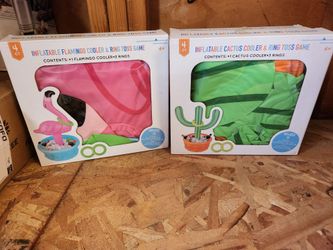 Inflatable cooler and game