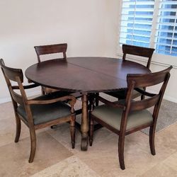 Ethan Allen British Classics Dining Table & 4 Chairs