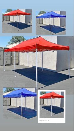 Carpa 10 x 10 ft  y. 10 x 20  y 10 x 15 ft red y blue.