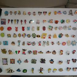 Rare Disney Pins *lot Of 133 + 11 Free Lanyards