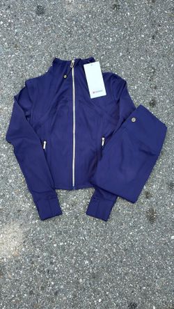 Navy Blue Gold Zipper