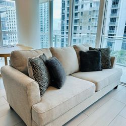 Ashley Furniture Light Beige Queen Sleeper Sofa