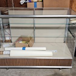 Zenith glass display case with light