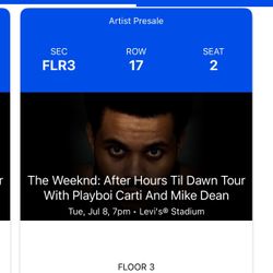 The Weeknd Ticket