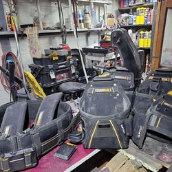Tough built clip tech tool belt & pouches