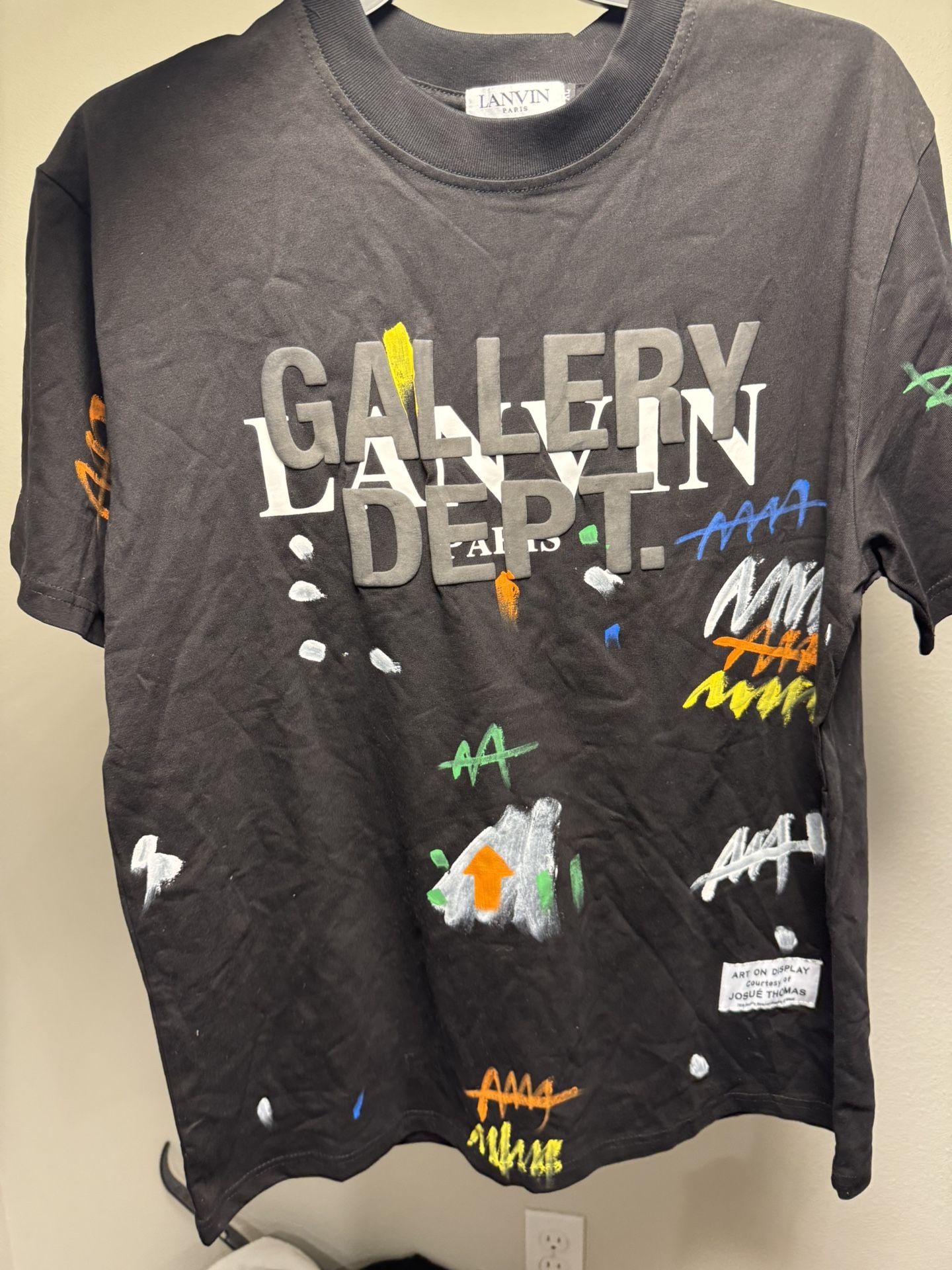 Lanvin X Gallery Dept Puff Print Black Shirt