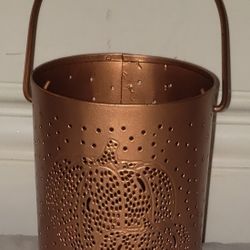 Smith & Hawken Copper-Toned Metal Pumpkin Cutout Votive Lantern
