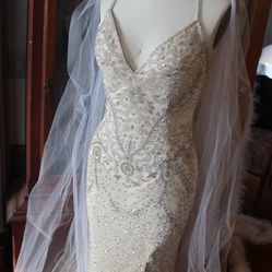 Beaded Art Deco Inspired Gown| Size 6