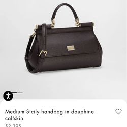 Dolce and Gabbana Sicily handbag in dauphine calfskin