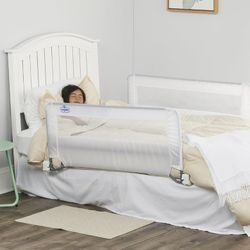 Regalo Swing Down Double Sided Bed Rail Guard. Two rails - 43-inches long (hinge point) and 20-inch tall for added security. Still in a box.