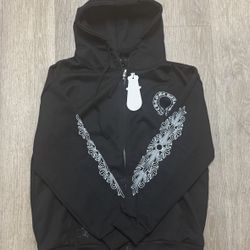 zip up chrome heart jacket 