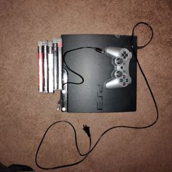 PS3 With 5 Games And Controller