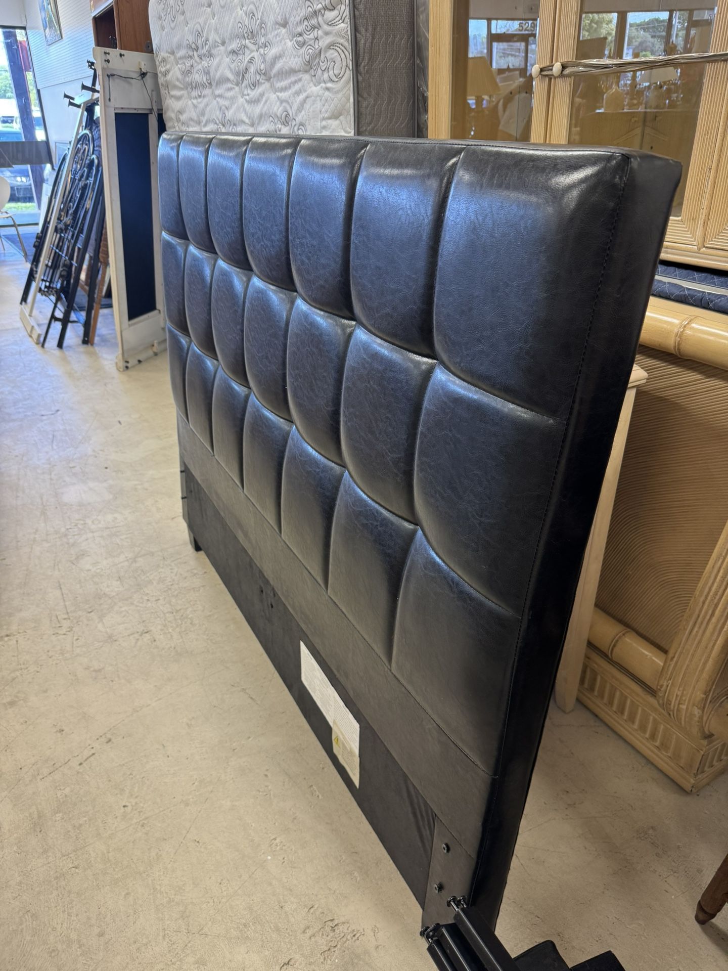 Queen Black Bed Frame With Head Board- Excellent Condition