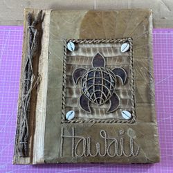 Vintage 1950s Hawaii Photo Album Handmade Honu Turtle