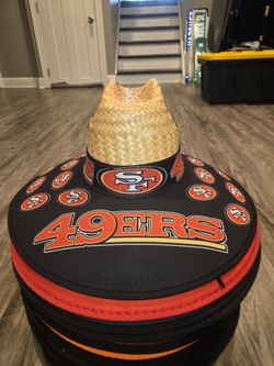 San Francisco 49ers Straw Hat Sombrero Cap Beach Festival Pool Summer Sports tools Lawn Party Gorra