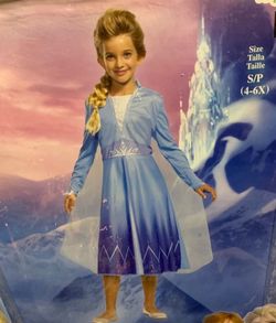 New Disney girls size 4/6X Frozen Elsa costume dress
