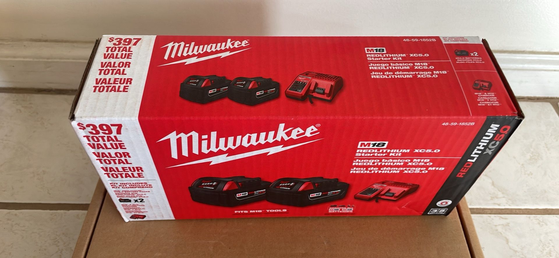 Milwaukee M18 2 Pack Battery Pack 5.0 And Charger