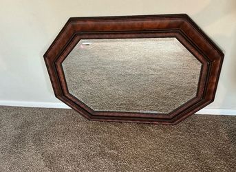 Walla mirror oak frame