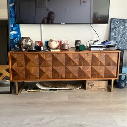 Mid century modern media console