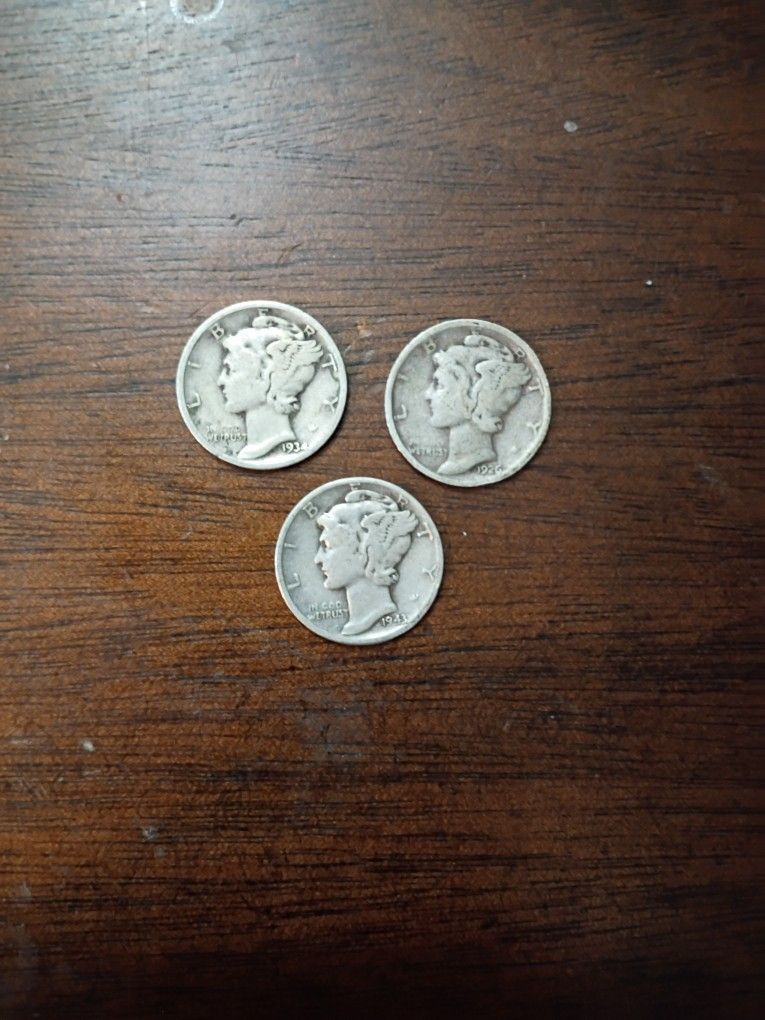 Mercury Dimes Silver Antique