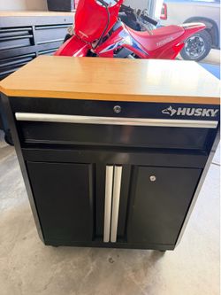 husky 28inch black cabinet