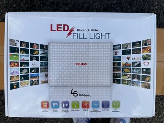 New - LS Photography PPH458 LED Photo Video Fill Light Kit 2 Lights Bi-Color w/ Case