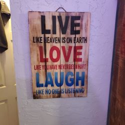 Live Love Laugh Solid Wood Picture Decor