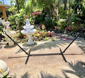 Adjustable Hammock Stand: 111”L x 44”W x 39”H