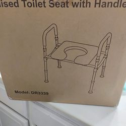Raised Toilet Seat With Handles
