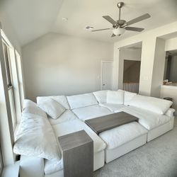 Cloud Couch Sectional RH Dupe (DOWN FILLED - 6 pieces + two bonus tables) Full Living Room Set