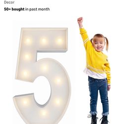 5 Number Light Up Sign