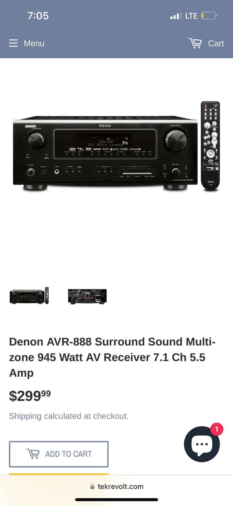 Denon Multi Zone Style AVR 888 
